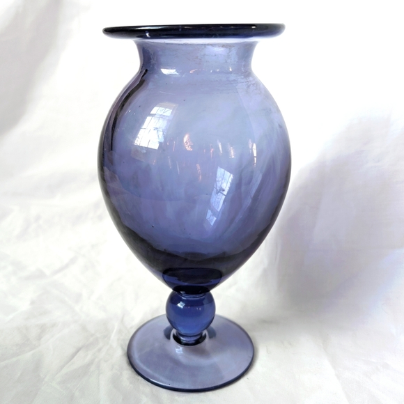 Vintage Other - Rare & Collectible Vintage 1940s Tiffin 7" Purple Art Glass Pedestal Vase💜